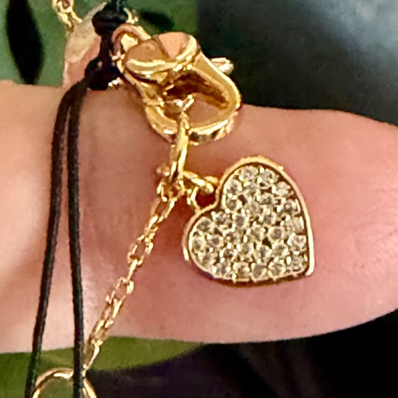 KATE SPADE BRACELET ⭐️TAKE HEART PAVE CRYSTAL- MINT ENAMEL CZ GOLD TONE-Pierced - Picture 12 of 16